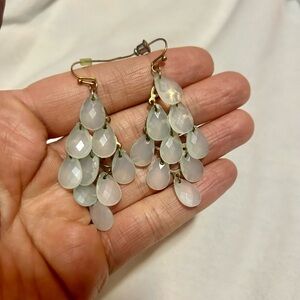 Elegant Light Blue Teardrop Earrings